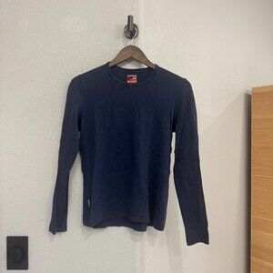 Icebreaker Women's 260 Tech Long-Sleeve Crewe Base Layer Top Midnight Navy Sz M